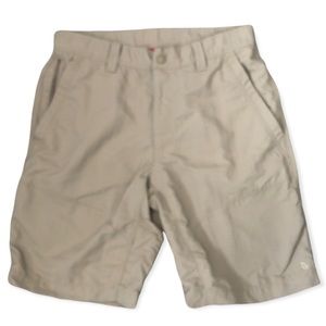 Th North Face Mens Nylon hiking shorts size 34 tan khaki